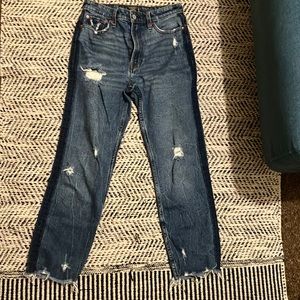 Abercrombie Simone high rise ankle straight jeans